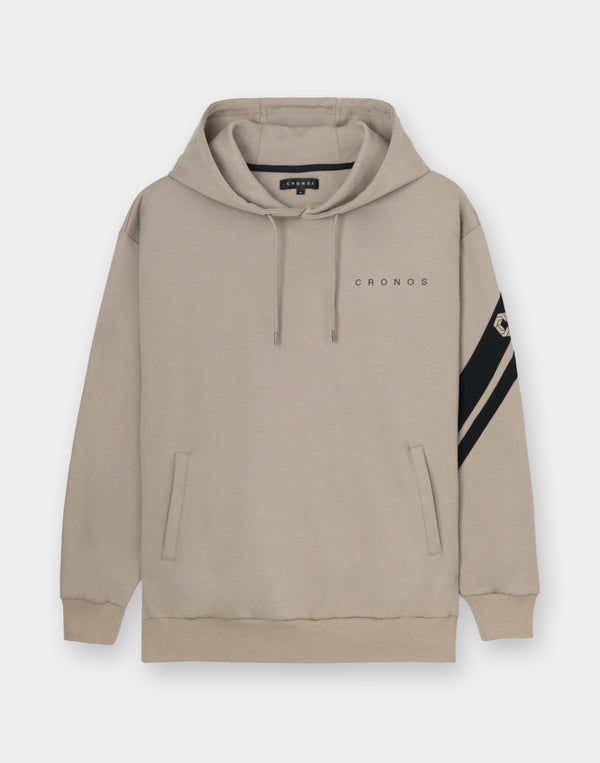 CRONOS CROSSLINE HOODIE【GREIGE】