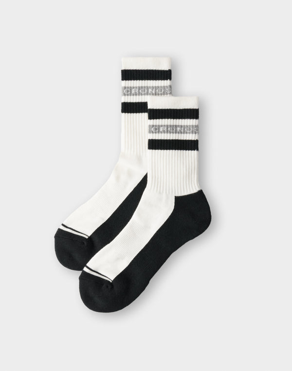 CRONOS Logo Band Socks【WHITE】