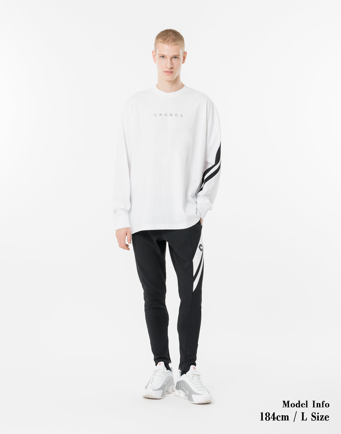 CRONOS CROSSLINE L/S TEE【WHITE】