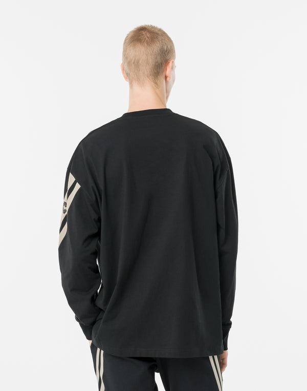 CRONOS CROSSLINE L/S TEE【BLACK×GREIGE】