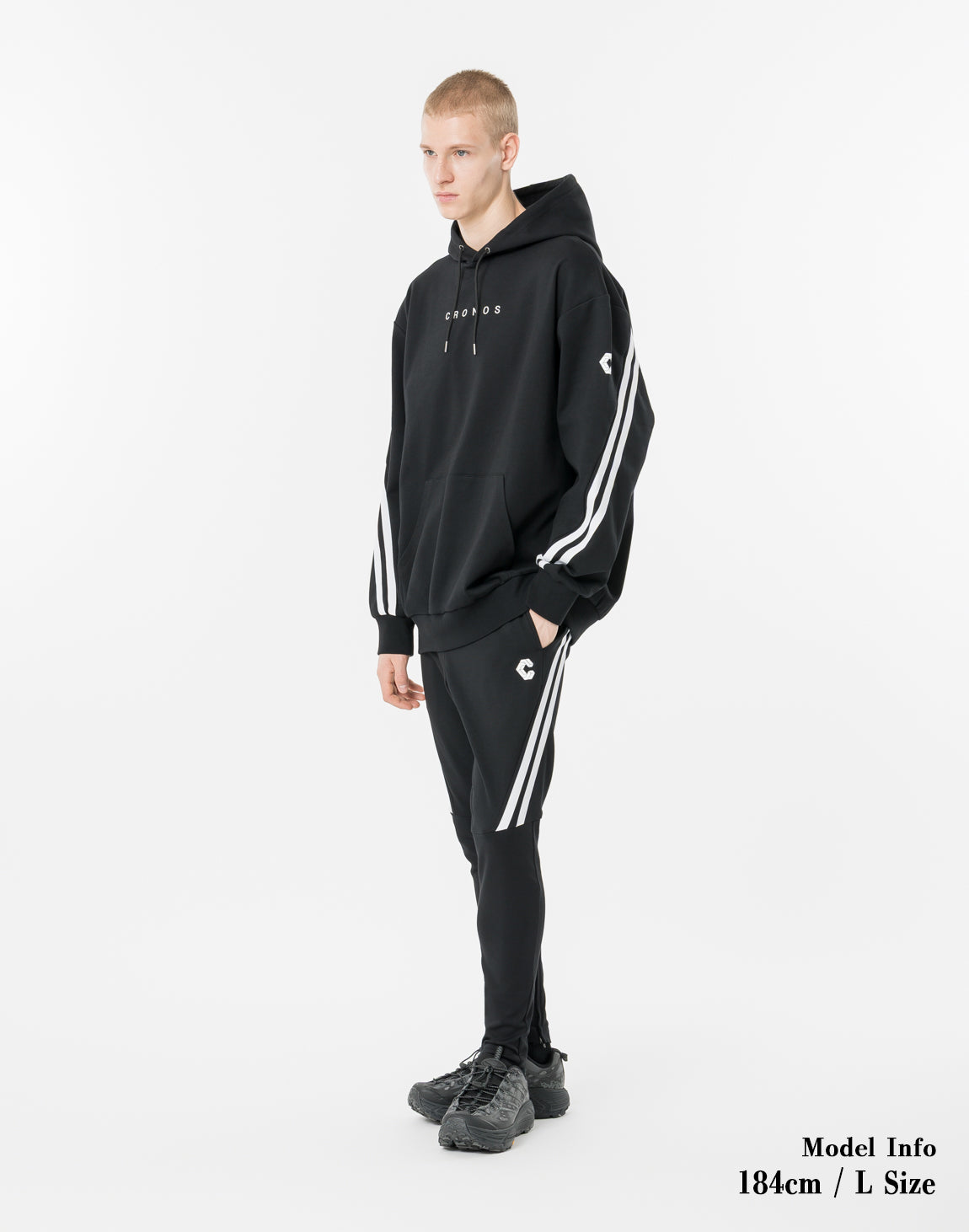 CRONOS TWIN STRIPE Pants【BLACK×WHITE】