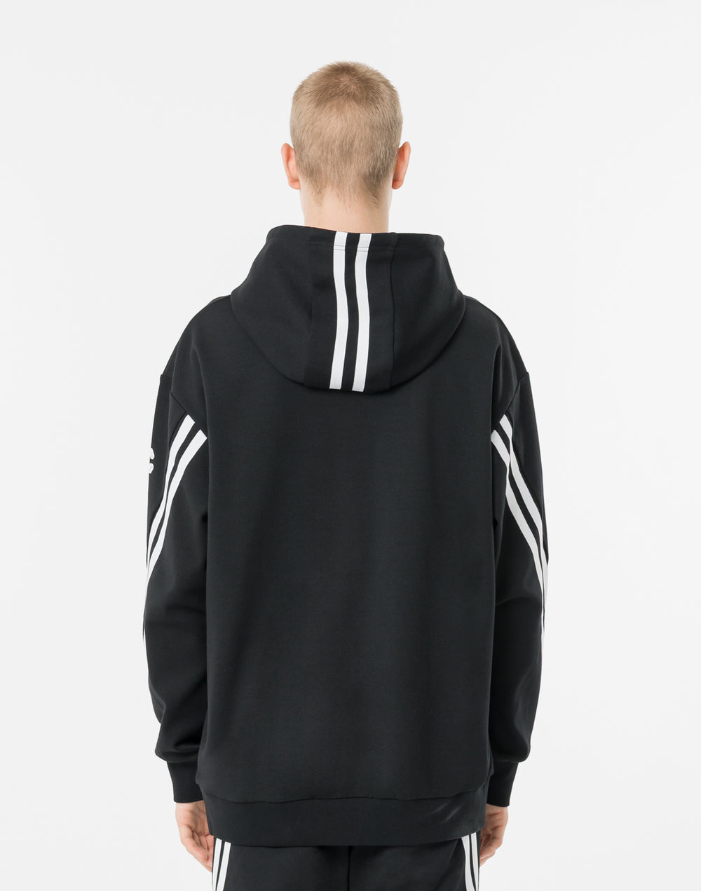 CRONOS TWIN STRIPE HOODIE【BLACK×WHITE】