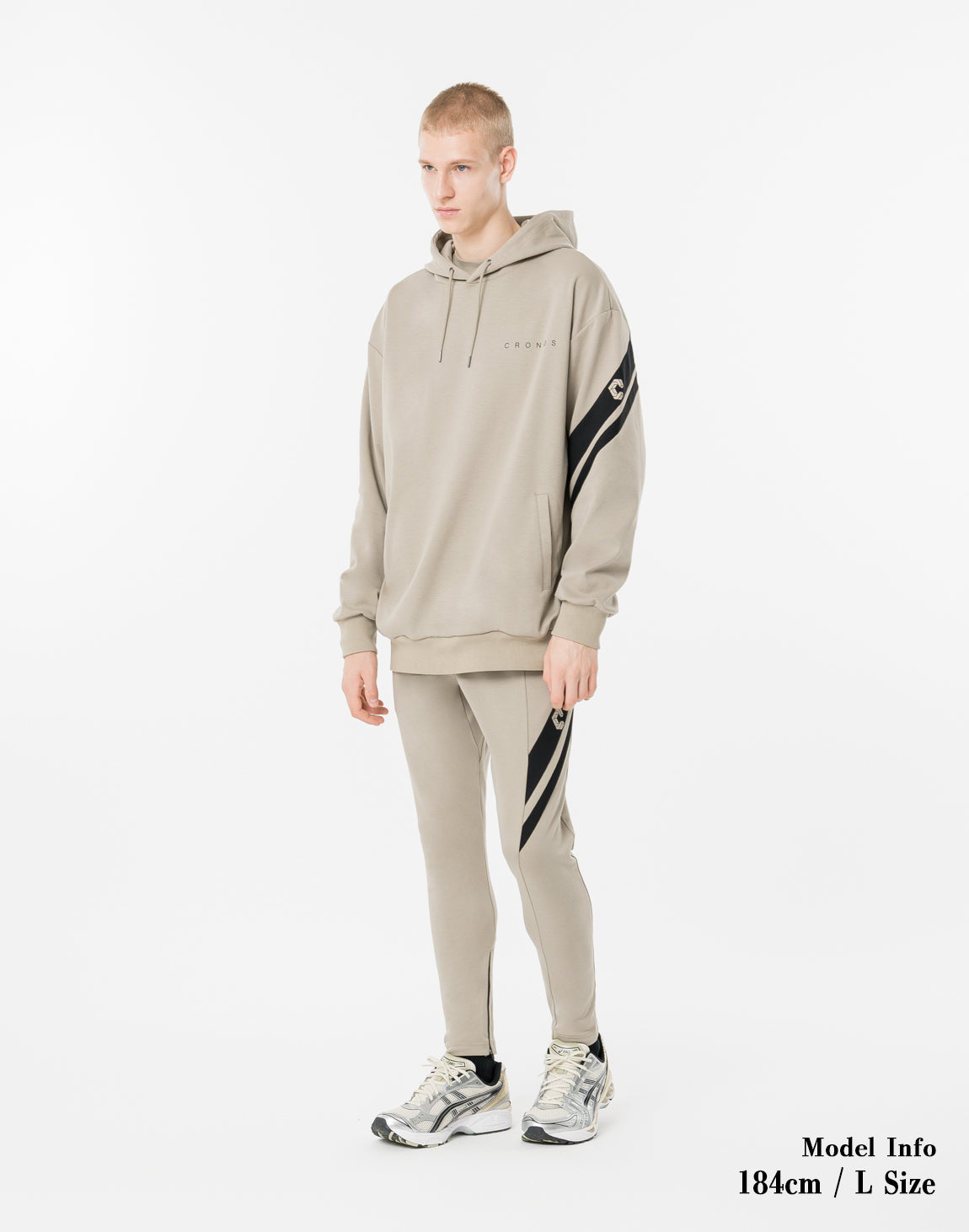 CRONOS CROSSLINE HOODIE【GREIGE】