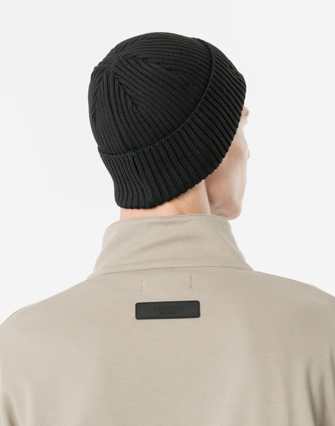 CRONOS Washable Knit Cap [BLACK×BLACK]