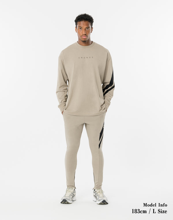 CRONOS CROSSLINE L/S TEE【GREIGE】