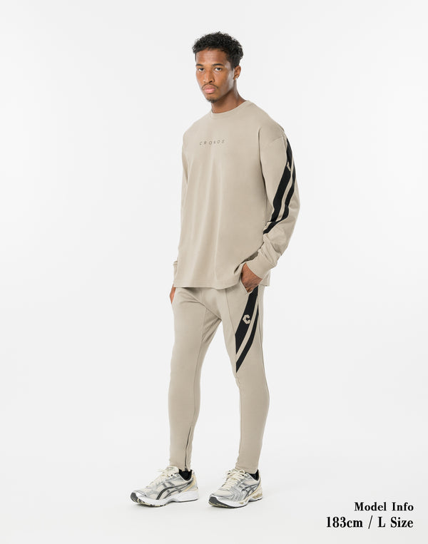 CRONOS CROSSLINE L/S TEE【GREIGE】
