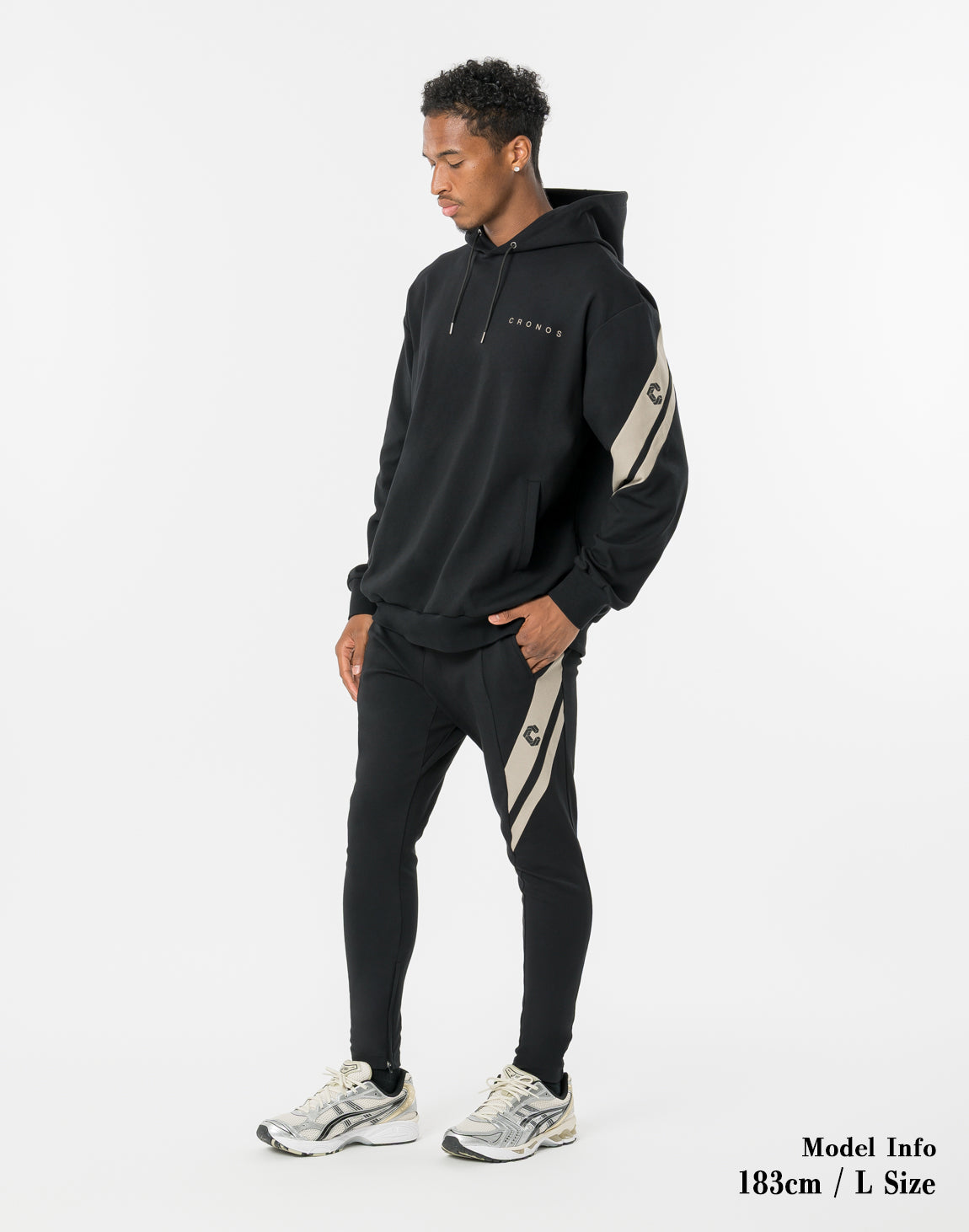 トップス CRONOS CROSSLINE HOODIE [GREIGE] CRONOS CROSSLINE HOODIE【GREIGE】