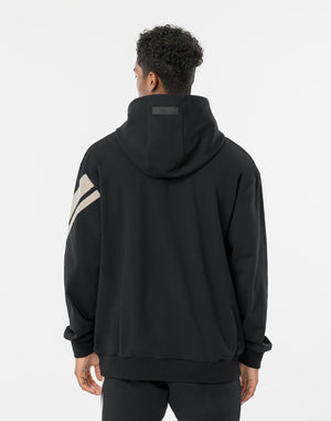 CRONOS CROSSLINE HOODIE【BLACK×GREIGE】