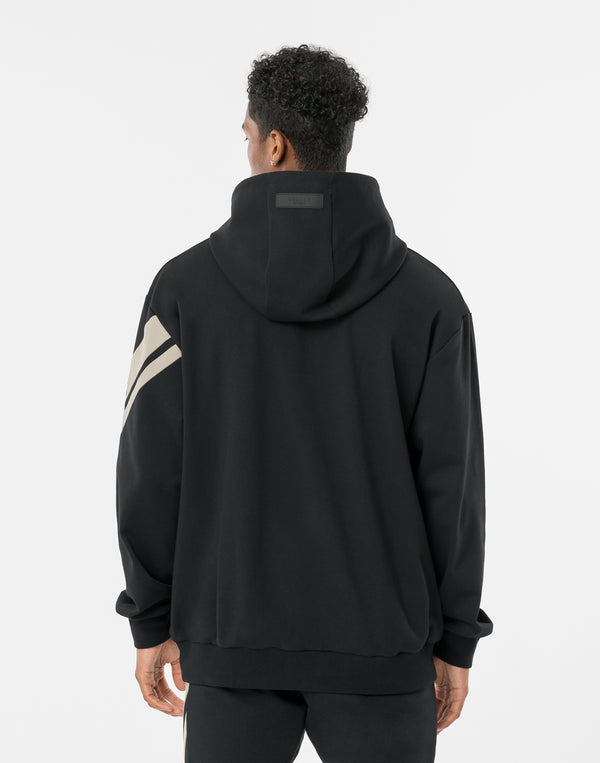 CRONOS CROSSLINE HOODIE【BLACK×GREIGE】
