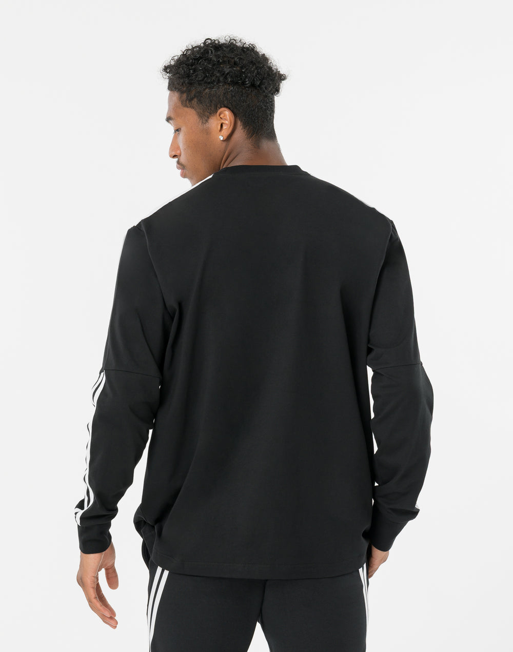 CRONOS TWIN STRIPE L/S TEE【BLACK×WHITE】