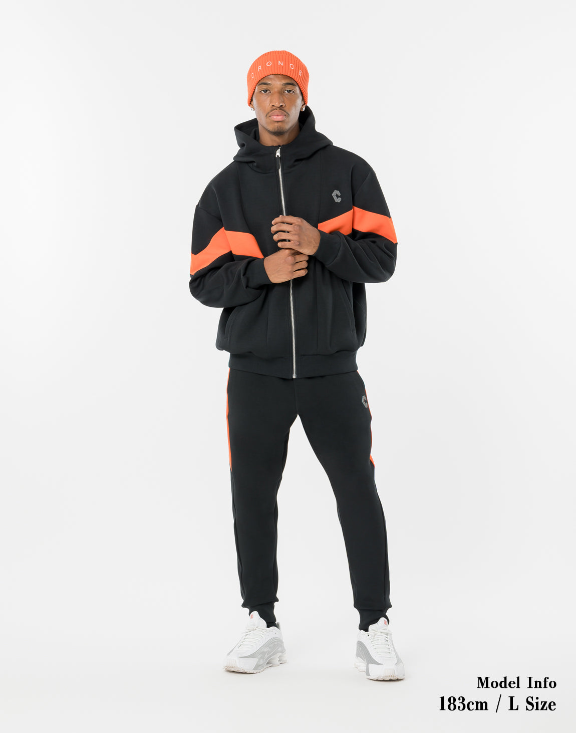 CRONOS APEX LINE ZIP FOODIE PANTS セットアップ CRONOS Apex Line Zip Foodie【BLACK×ORANGE】