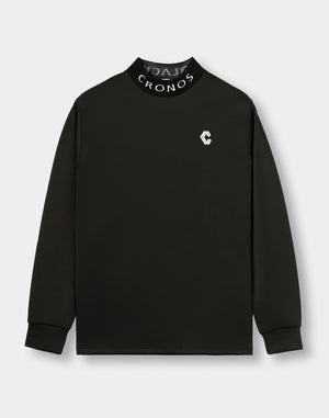 CRONOS BLACK PUREFORM MOCK L/S TEE【BLACK】