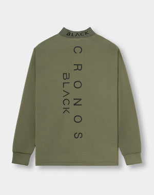 CRONOS BLACK PUREFORM MOCK L/S TEE【KHAKI】