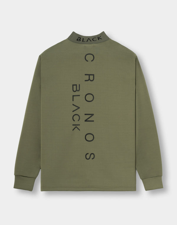 CRONOS BLACK PUREFORM MOCK L/S TEE【KHAKI】
