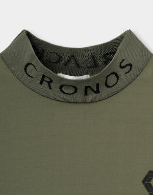 CRONOS BLACK PUREFORM MOCK L/S TEE【KHAKI】
