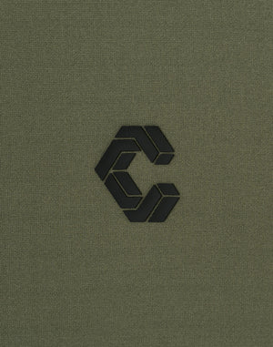 CRONOS BLACK PUREFORM MOCK L/S TEE【KHAKI】