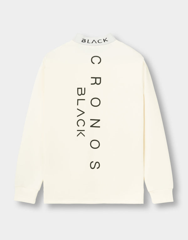 CRONOS BLACK PUREFORM MOCK L/S TEE【WHITE】