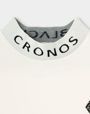 CRONOS BLACK PUREFORM MOCK L/S TEE【WHITE】