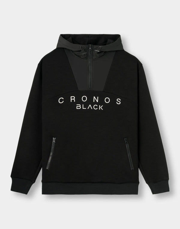 CRONOS BLACK SHIFT HOODIE【BLACK】