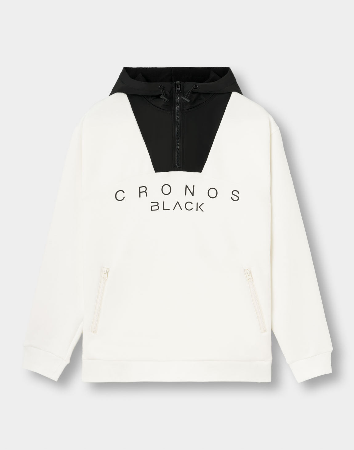 CRONOS BLACK SHIFT HOODIE【M.WHITE】