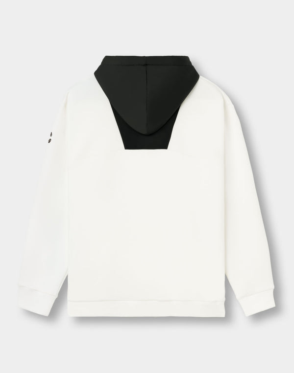 CRONOS BLACK SHIFT HOODIE【M.WHITE】