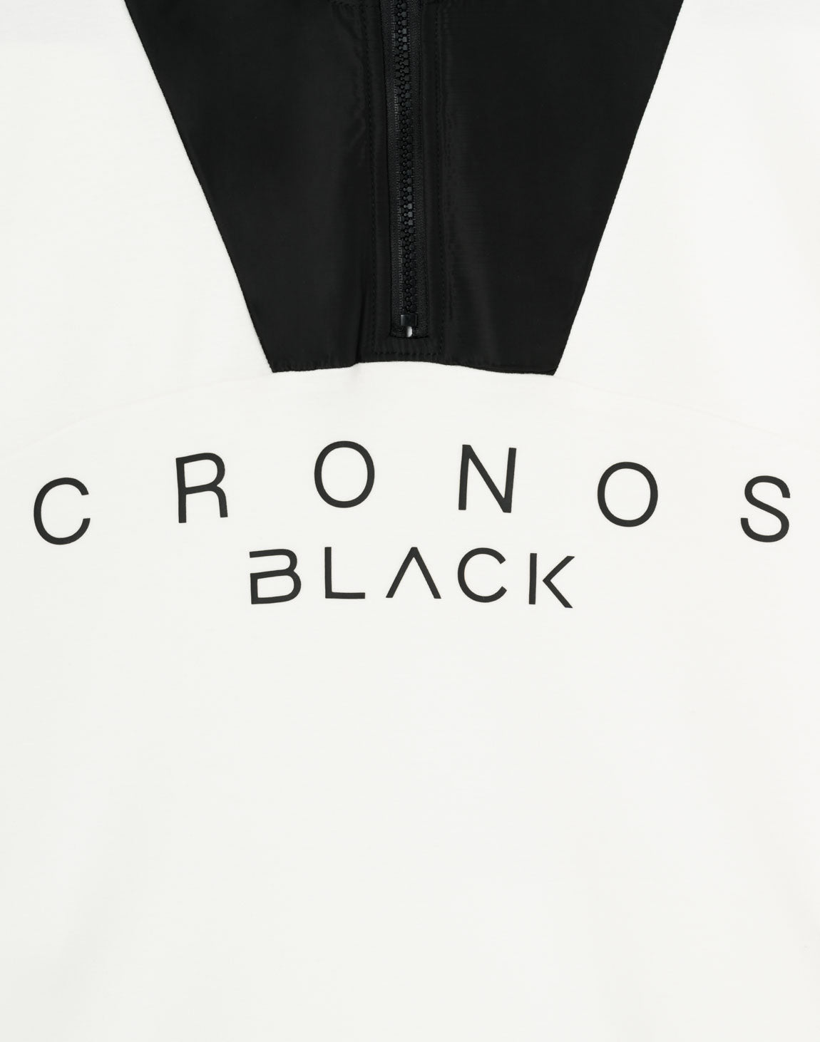 CRONOS BLACK SHIFT HOODIE【M.WHITE】