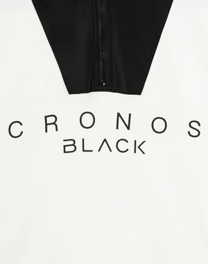 CRONOS BLACK SHIFT HOODIE【M.WHITE】