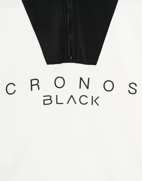 CRONOS BLACK SHIFT HOODIE【M.WHITE】