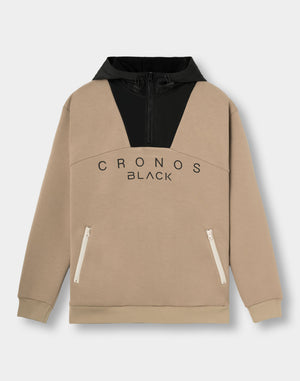 CRONOS BLACK SHIFT HOODIE【BEIGE】