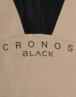 CRONOS BLACK SHIFT HOODIE【BEIGE】