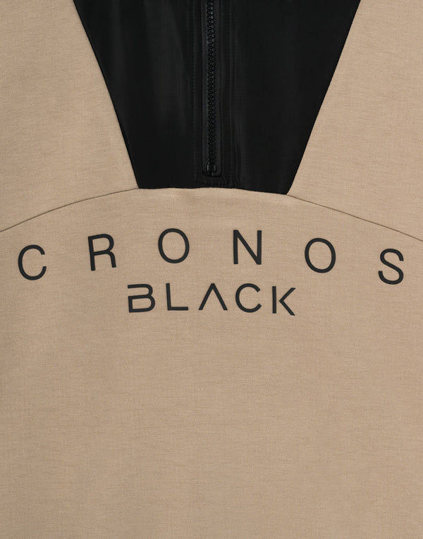 CRONOS BLACK SHIFT HOODIE【BEIGE】