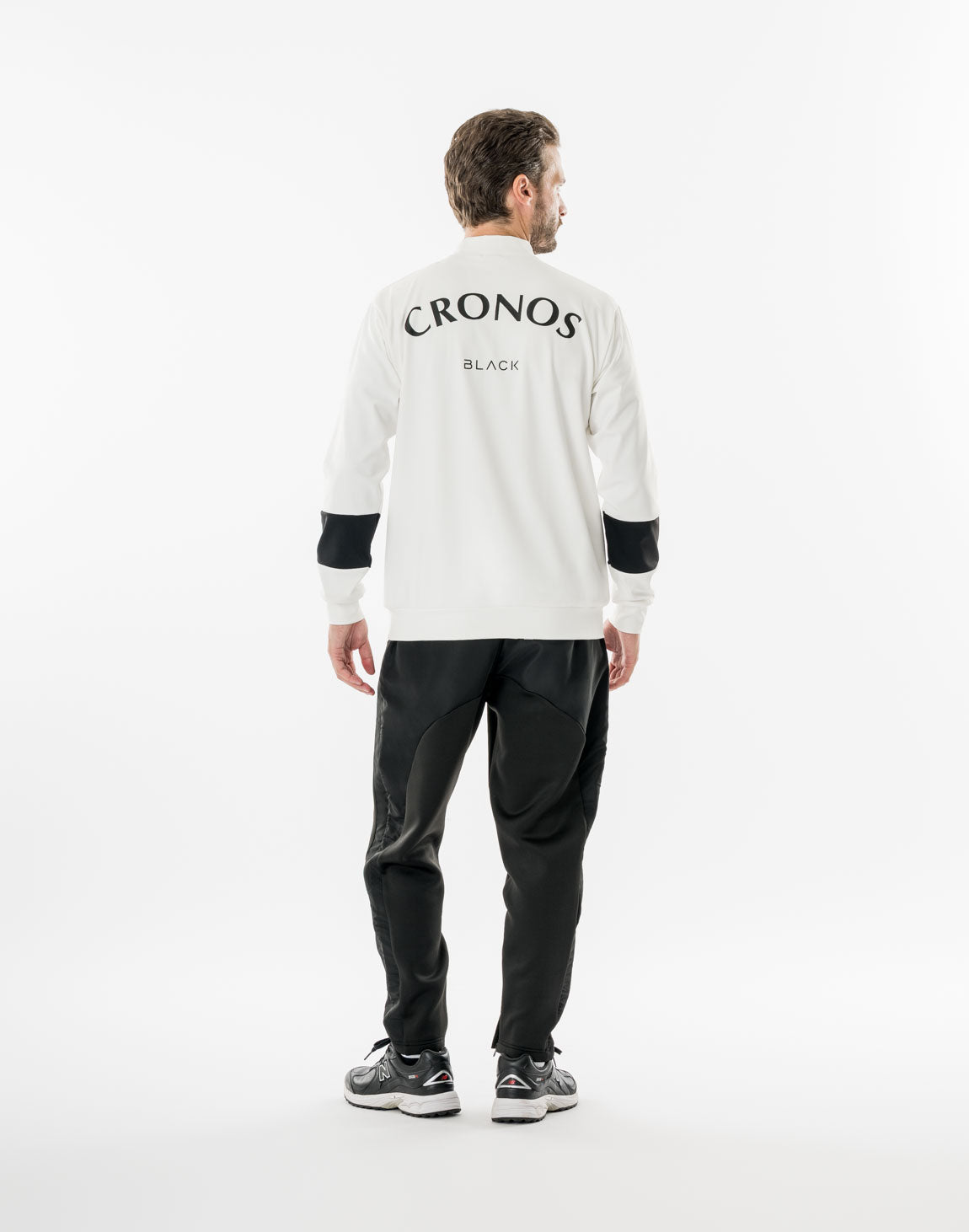 CRONOS BLACK TENSION MOCK SWEAT【M.WHITE】
