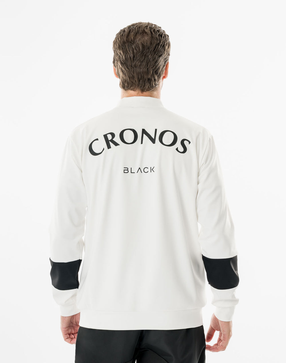 CRONOS BLACK TENSION MOCK SWEAT【M.WHITE】