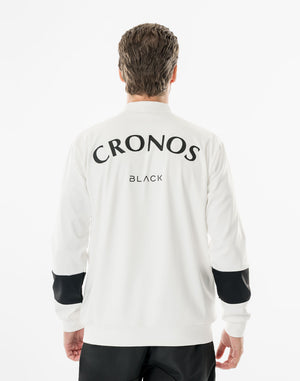 CRONOS BLACK TENSION MOCK SWEAT【M.WHITE】