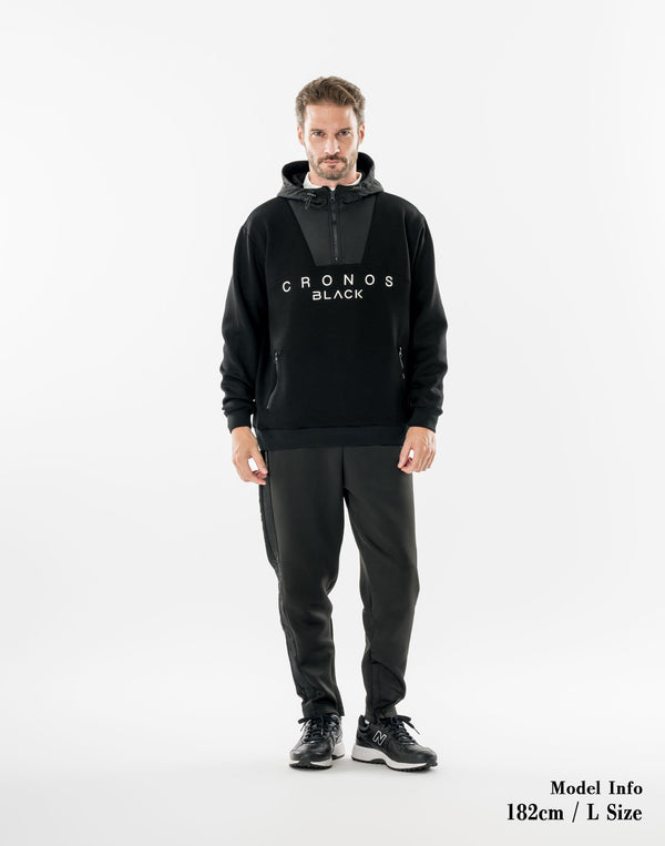 CRONOS BLACK SHIFT HOODIE【BLACK】