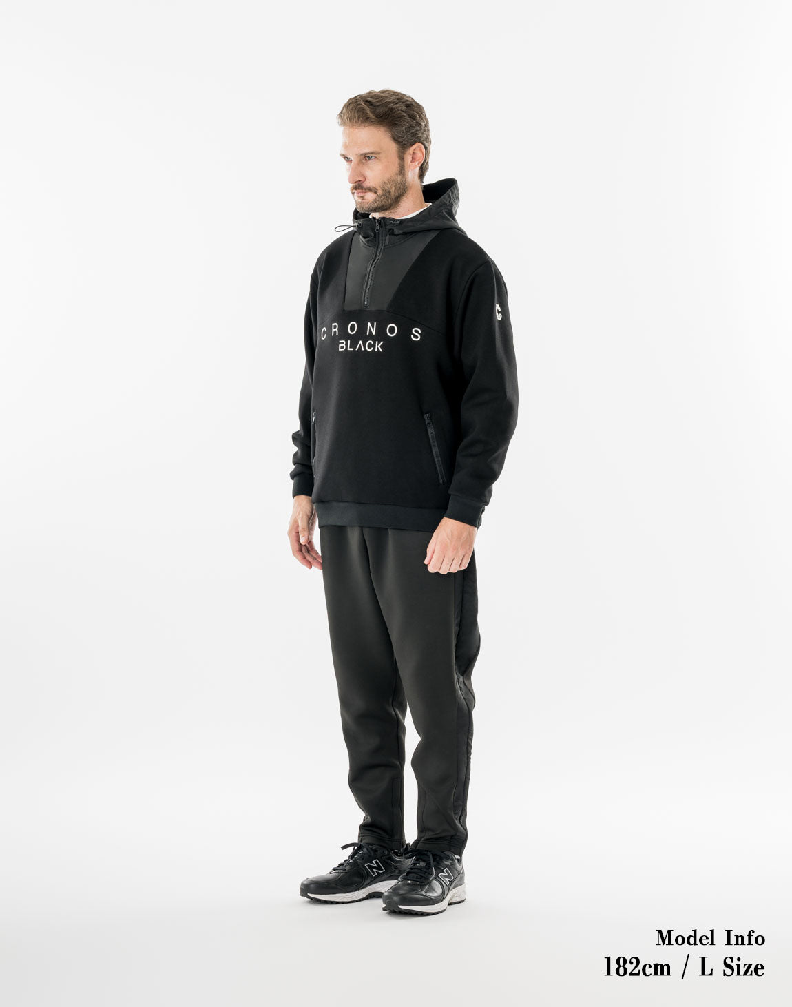 CRONOS BLACK SHIFT HOODIE【BLACK】