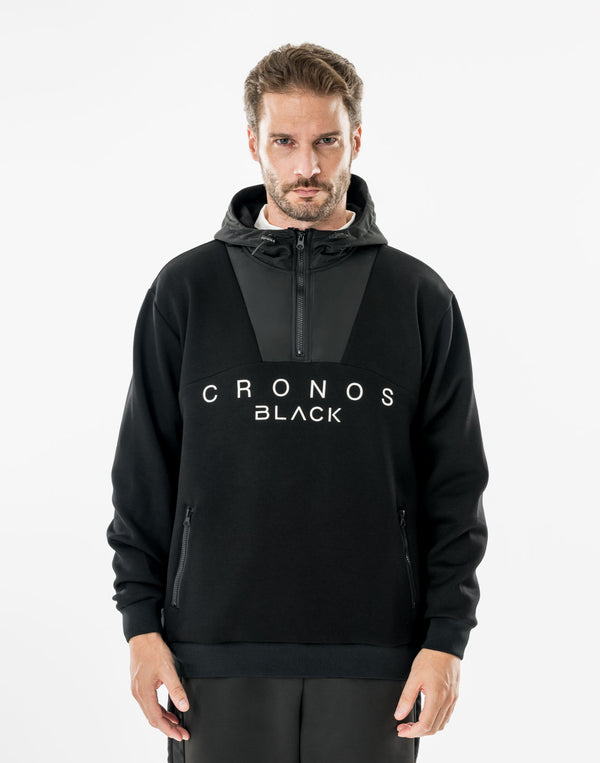 CRONOS BLACK SHIFT HOODIE【BLACK】