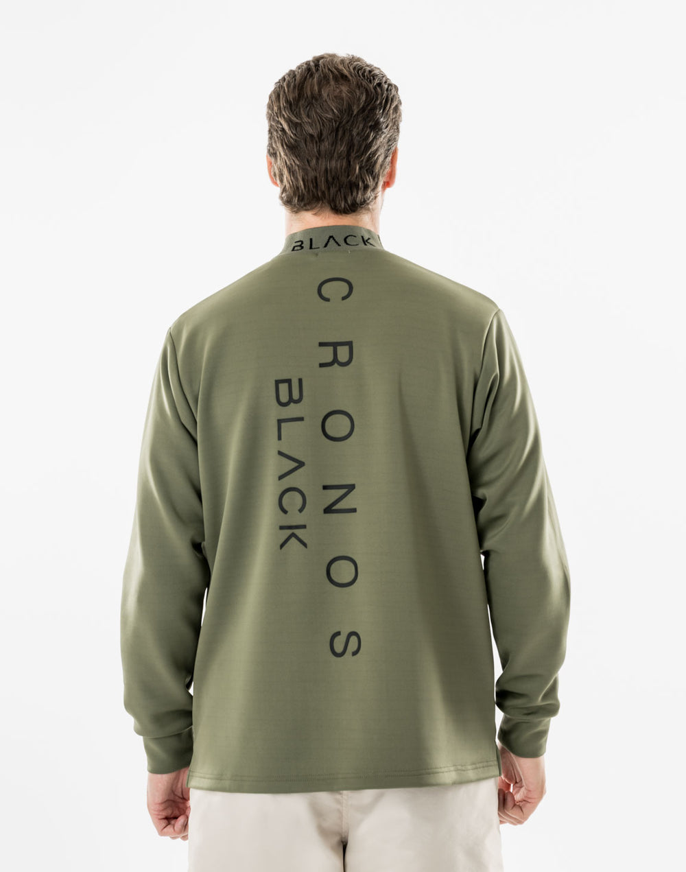 CRONOS BLACK PUREFORM MOCK L/S TEE【KHAKI】