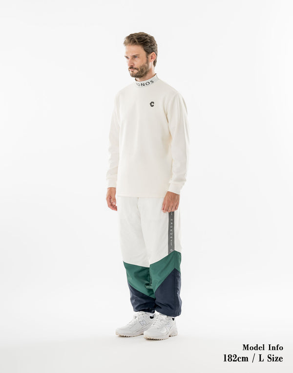 CRONOS BLACK PUREFORM MOCK L/S TEE【WHITE】