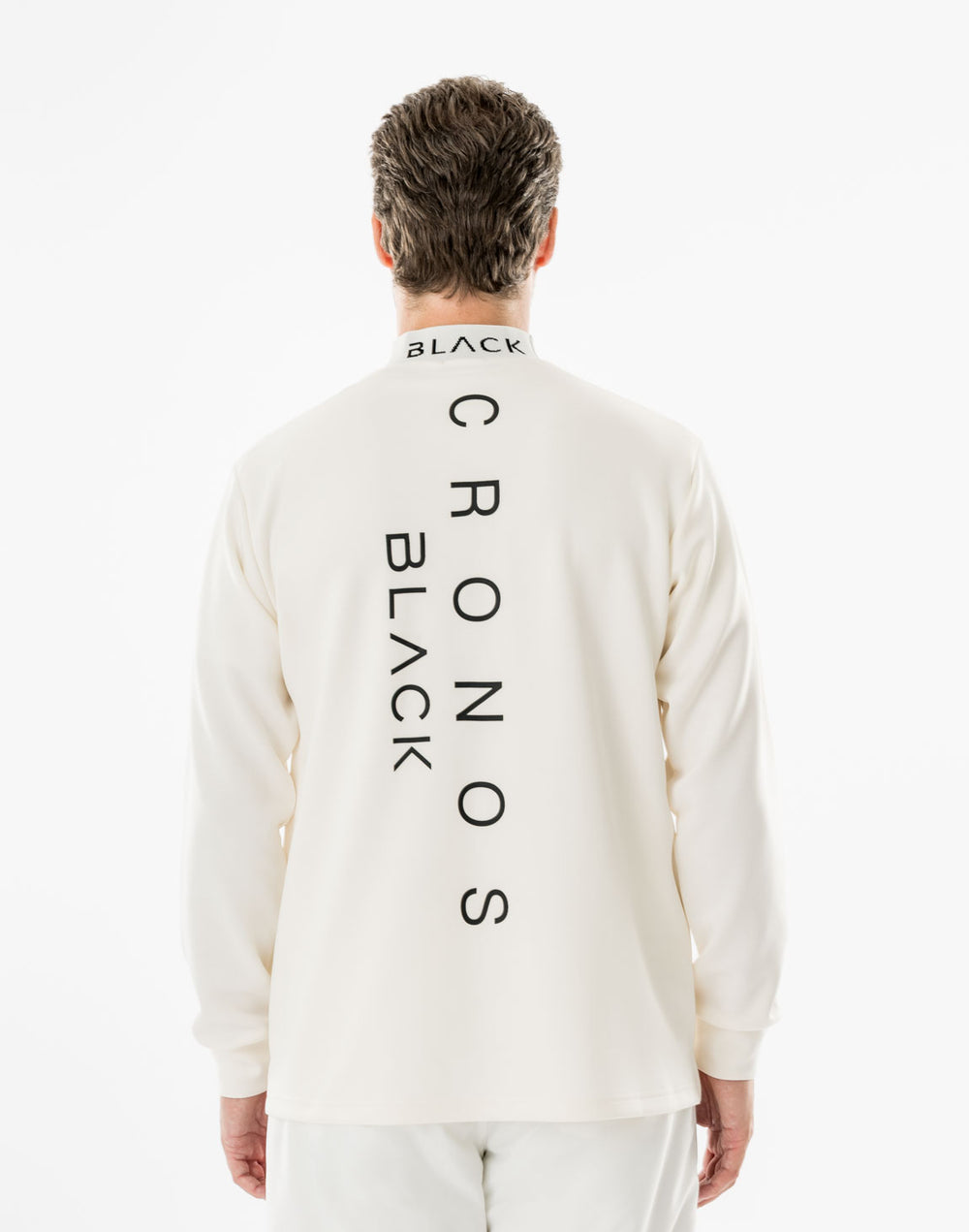 CRONOS BLACK PUREFORM MOCK L/S TEE【WHITE】