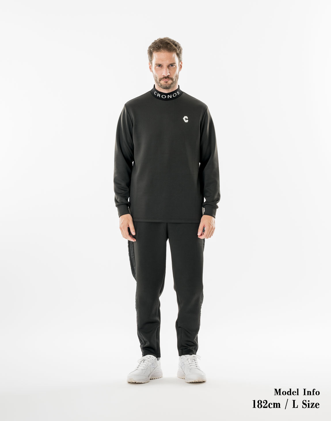 CRONOS BLACK PUREFORM MOCK L/S TEE【BLACK】
