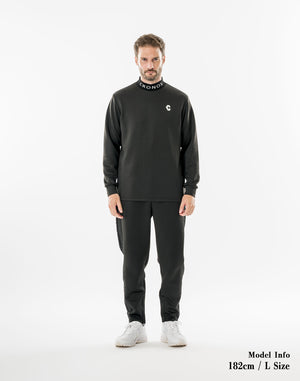 CRONOS BLACK PUREFORM MOCK L/S TEE【BLACK】