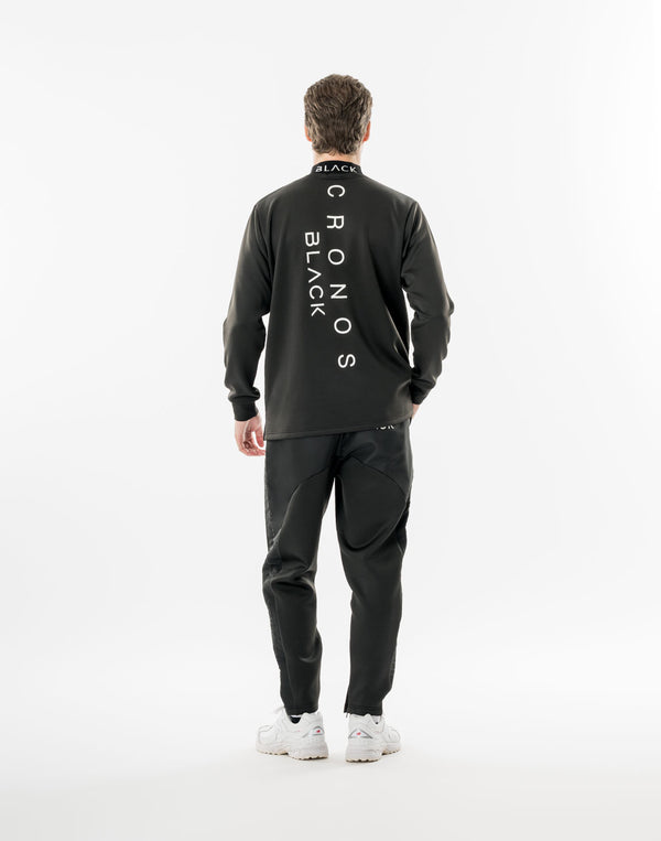 CRONOS BLACK PUREFORM MOCK L/S TEE【BLACK】