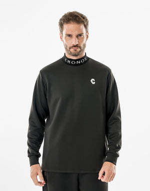 CRONOS BLACK PUREFORM MOCK L/S TEE【BLACK】