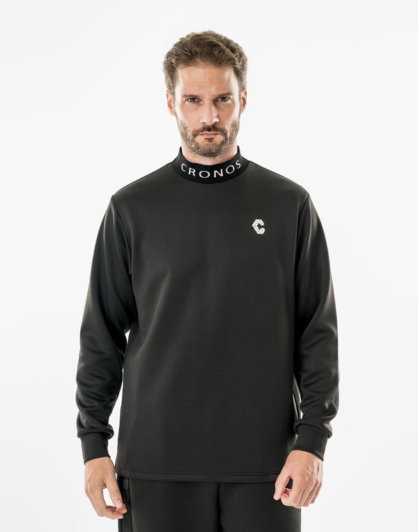 CRONOS BLACK PUREFORM MOCK L/S TEE【BLACK】