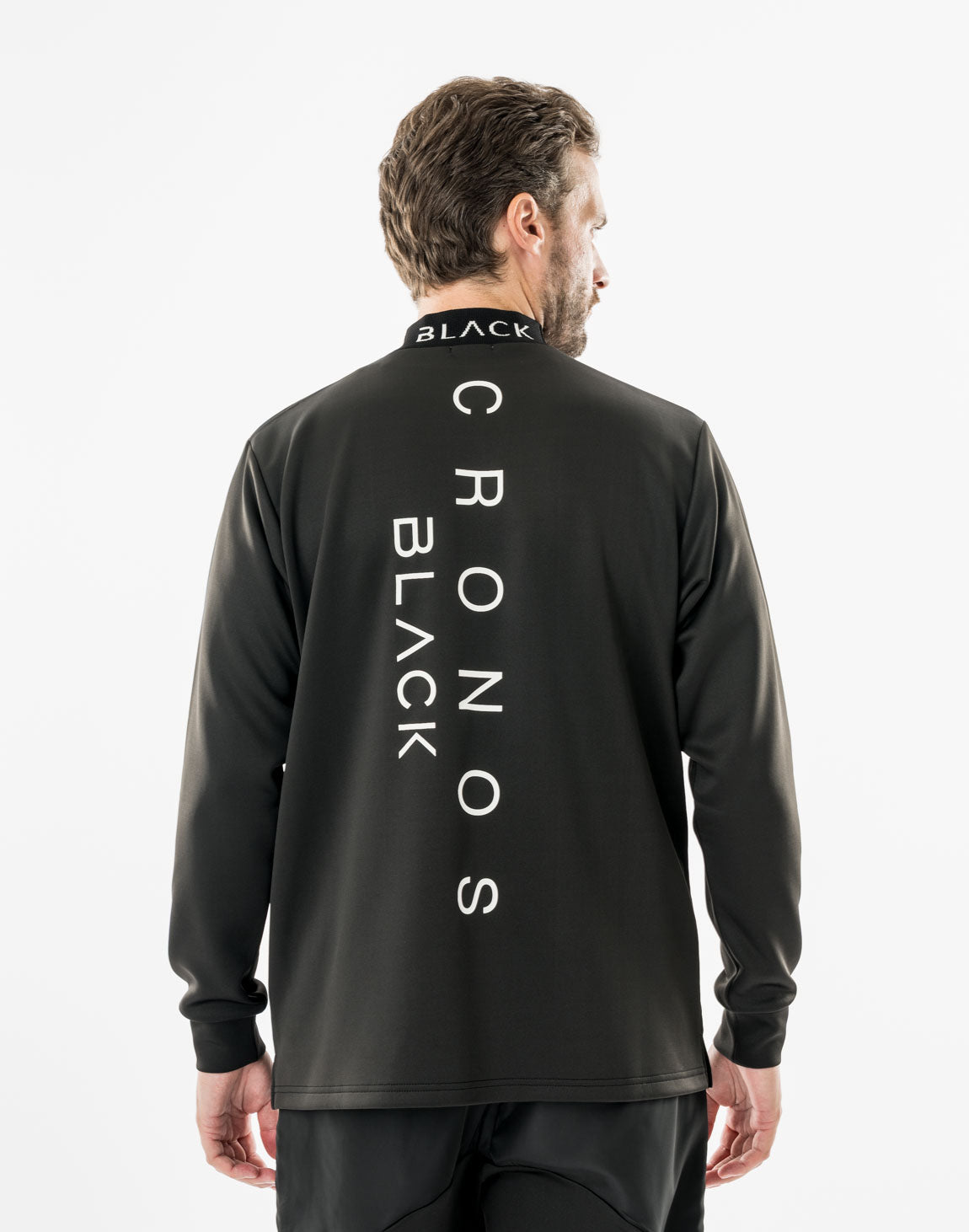 CRONOS BLACK PUREFORM MOCK L/S TEE【BLACK】