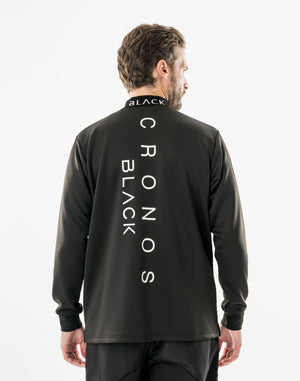 CRONOS BLACK PUREFORM MOCK L/S TEE【BLACK】