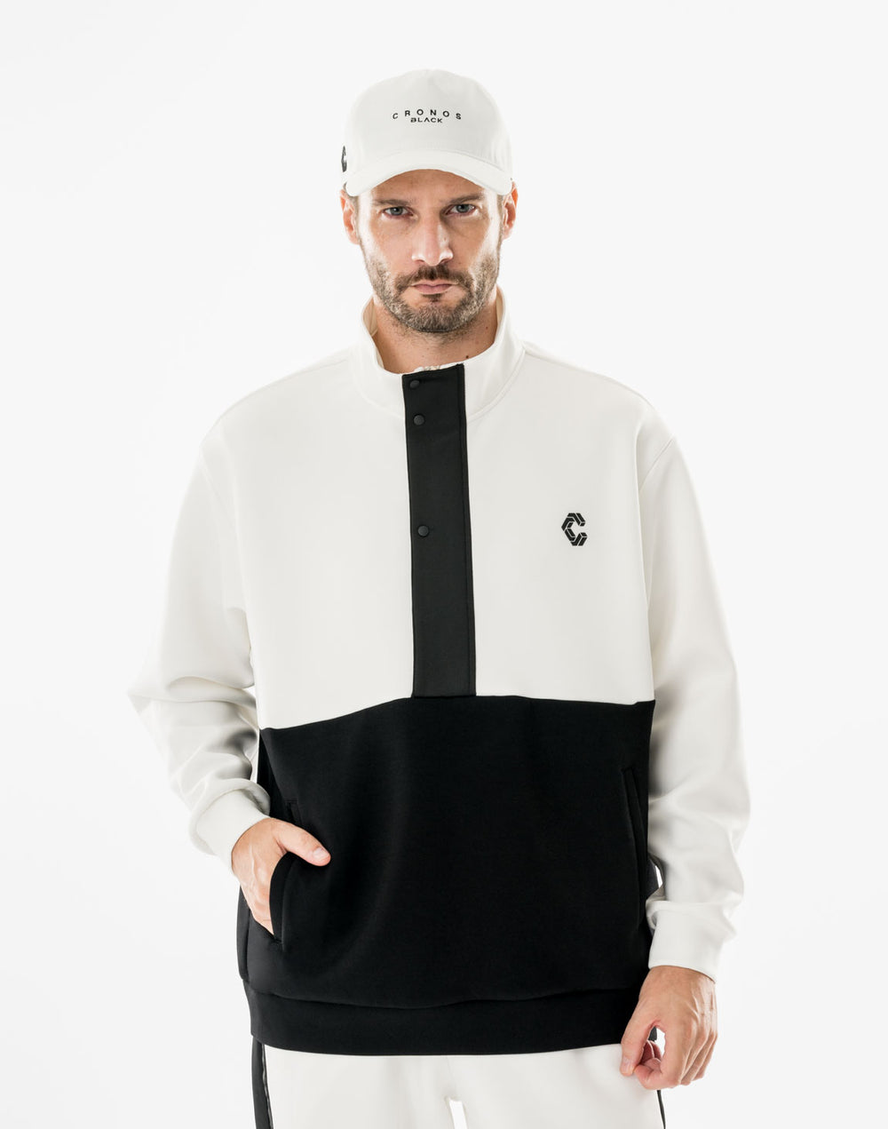 CRONOS BLACK SHIFT BLOUSON【M.WHITE】