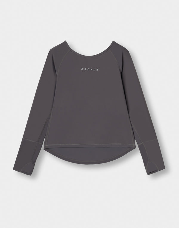 CRONOS WOMEN × KASANE Poise Long Sleeve【GRAY】