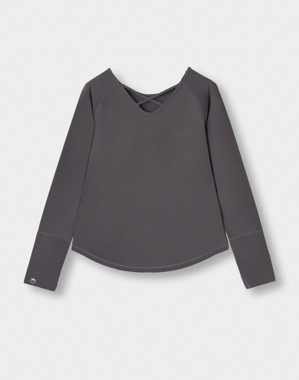 CRONOS WOMEN × KASANE Poise Long Sleeve【GRAY】